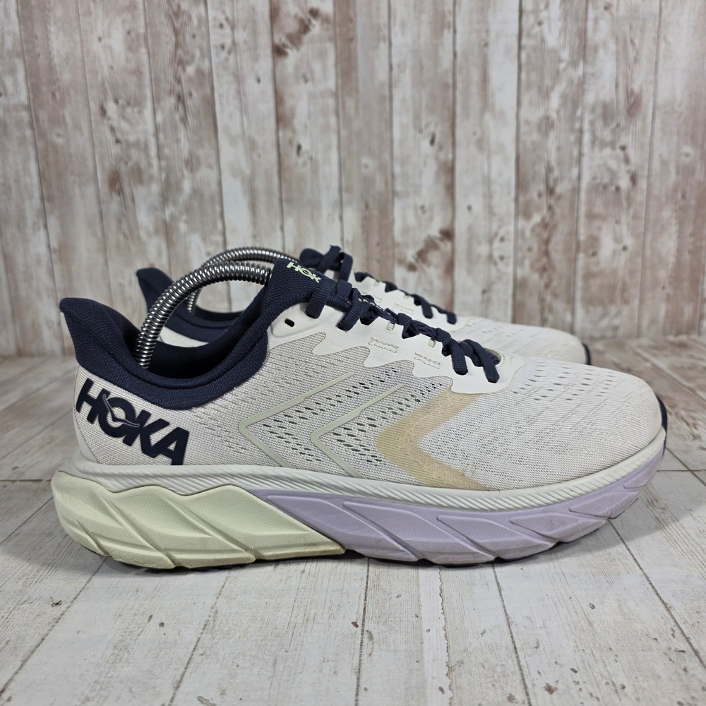Hoka Arahi 5 Wide Womens 10 D Blue Fog Silver Peony Running Shoes 1115013